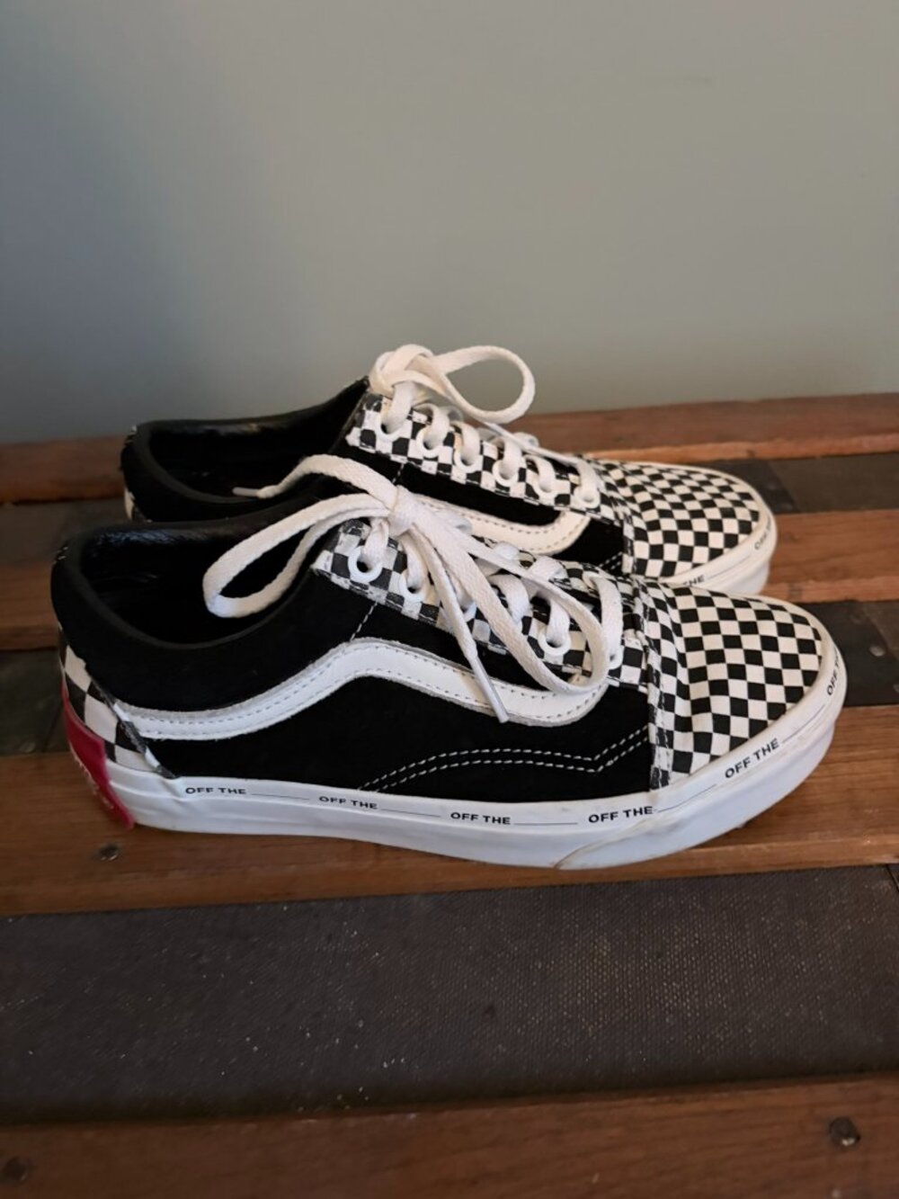 Vans Old Skool Era Chekerboard Disarray Shoes Mens Size 4.5 Womens Size 6.0